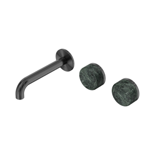 24D054GM-Serenity-Wall-Basin-Set-160mm-Offset-Spout-With-Verde-Alpi-Handle-Gun-Metal-Thumb.png Nero Serenity Wall Basin Set 160mm Offset Spout With Verde Alpi Handle Gun Metal - 24D054GM