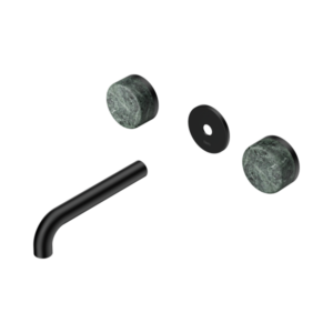 Nero Serenity Wall Basin Set 160mm Spout With Verde Alpi Handle Trim Kit Only Matte Black - 24D075MB