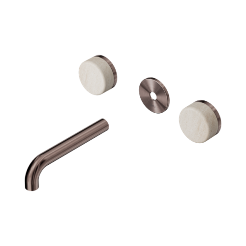24D076BZ-Serenity-Wall-Basin-Set-160mm-Spout-With-Rome-Travertine-Handle-Trim-Kit-Only-Brushed-Bronze-Thumb.png Nero Serenity Wall Basin Set 160mm Spout With Rome Travertine Handle Trim Kit Only Brushed Bronze - 24D076BZ
