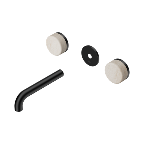 24D076MB-Serenity-Wall-Basin-Set-160mm-Spout-With-Rome-Travertine-Handle-Trim-Kit-Only-Matte-Black-Thumb.png Nero Serenity Wall Basin Set 160mm Spout With Rome Travertine Handle Trim Kit Only Matte Black - 24D076MB