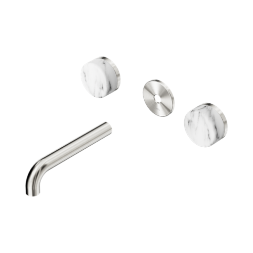 24D077BN-Serenity-Wall-Basin-Set-160mm-Spout-With-Arabescato-Corchia-Handle-Trim-Kit-Only-Brushed-Nickel-Thumb.png Nero Serenity Wall Basin Set 160mm Spout With Arabescato Corchia Handle Trim Kit Only Brushed Nickel - 24D077BN