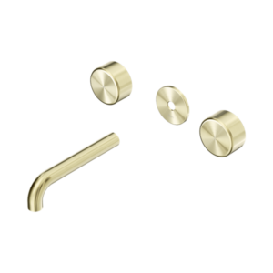 Nero Serenity Wall Basin Set 160mm Spout With Metal Handle Trim Kit Only Brushed Gold - 24D079BG