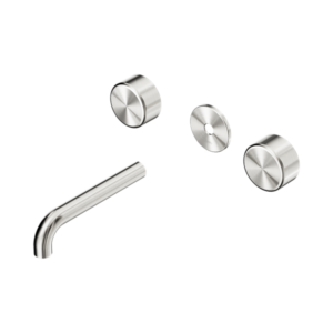 Nero Serenity Wall Basin Set 160mm Spout With Metal Handle Trim Kit Only Brushed Nickel - 24D079BN