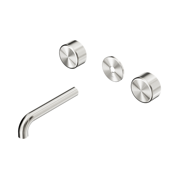 Nero Serenity Wall Basin Set 160mm Spout With Metal Handle Trim Kit Only Brushed Nickel - 24D079BN
