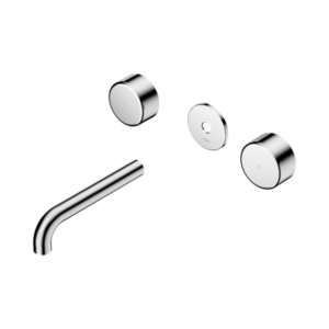 Nero Serenity Wall Basin Set 160mm Spout With Metal Handle Trim Kit Only Chrome - 24D079CH