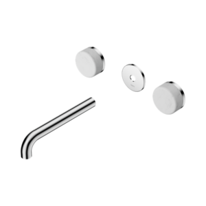Nero Serenity Wall Basin Set 185mm Spout With Carrara Handle Trim Kit Only Chrome - 24D080CH