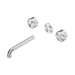 Nero Serenity Wall Basin Set 185mm Spout With Metal Handle Trim Kit Only Brushed Nickel - 24D085BN