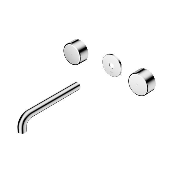 Nero Serenity Wall Basin Set 185mm Spout With Metal Handle Trim Kit Only Chrome - 24D085CH