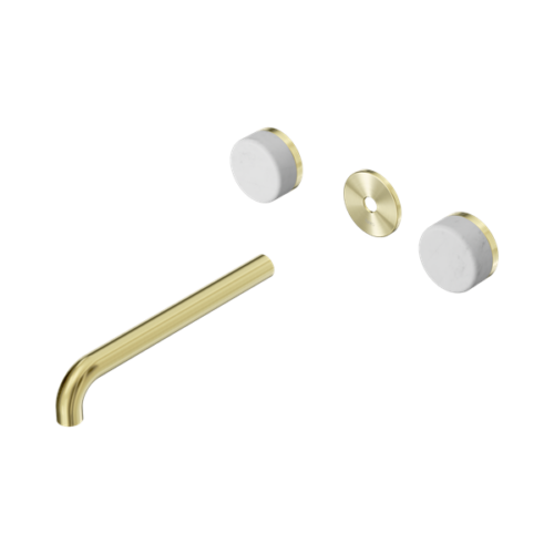 24D086BG-Serenity-Wall-Basin-Set-220mm-Spout-With-Carrara-Handle-Trim-Kit-Only-Brushed-Gold-Thumb.png Nero Serenity Wall Basin Set 220mm Spout With Carrara Handle Trim Kit Only Brushed Gold - 24D086BG