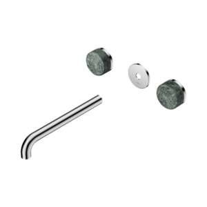 Nero Serenity Wall Basin Set 220mm Spout With Verde Alpi Handle Trim Kit Only Chrome - 24D087CH
