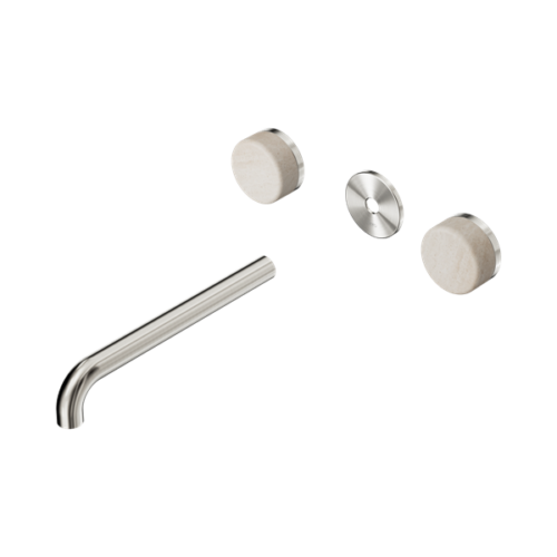 24D088BN-Serenity-Wall-Basin-Set-220mm-Spout-With-Rome-Travertine-Handle-Trim-Kit-Only-Brushed-Nickel-Thumb.png Nero Serenity Wall Basin Set 220mm Spout With Rome Travertine Handle Trim Kit Only Brushed Nickel - 24D088BN