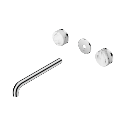 24D089CH-Serenity-Wall-Basin-Set-220mm-Spout-With-Arabescato-Corchia-Handle-Trim-Kit-Only-Chrome-Thumb.png Nero Serenity Wall Basin Set 220mm Spout With Arabescato Corchia Handle Trim Kit Only Chrome - 24D089CH