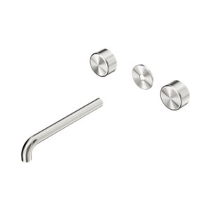 Nero Serenity Wall Basin Set 220mm Spout With Metal Handle Trim Kit Only Brushed Nickel - 24D091BN