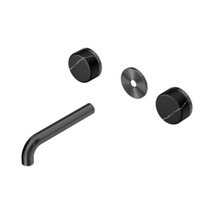 Nero Serenity Wall Basin Set 160mm Spout With Marquina Black Handle Trim Kit Only Gun Metal - 24D110GM