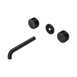 Nero Serenity Wall Basin Set 185mm Spout With Marquina Black Handle Trim Kit Only Matte Black - 24D111MB