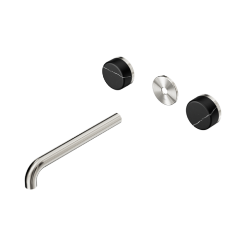 24D112BN-Serenity-Wall-Basin-Set-220mm-Spout-With-Marquina-Black-Handle-Trim-Kit-Only-Brushed-Nickel-Thumb.png Nero Serenity Wall Basin Set 220mm Spout With Marquina Black Handle Trim Kit Only Brushed Nickel - 24D112BN