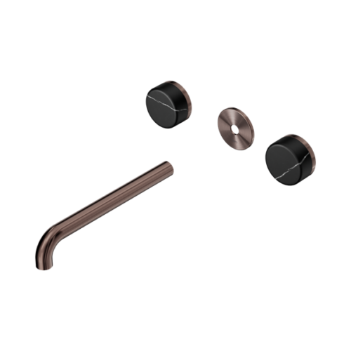 24D112BZ-Serenity-Wall-Basin-Set-220mm-Spout-With-Marquina-Black-Handle-Trim-Kit-Only-Brushed-Bronze-Thumb.png Nero Serenity Wall Basin Set 220mm Spout With Marquina Black Handle Trim Kit Only Brushed Bronze - 24D112BZ
