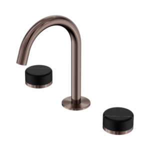 Nero Serenity Basin Set Arc Spout With Marquina Black Handle Brushed Bronze - 24D117BZ