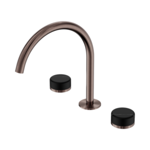 Nero Serenity Bath/Kitchen Set Arc Spout With Marquina Black Handle Brushed Bronze - 24D118BZ
