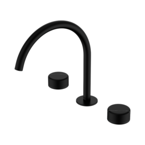 Nero Serenity Bath/Kitchen Set Arc Spout With Marquina Black Handle Matte Black - 24D118MB