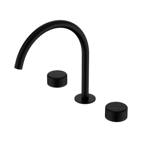 24D118MB-Serenity-Bath-Kitchen-Set-Arc-Spout-With-Marquina-Black-Handle-Matte-Black-Thumb.png Nero Serenity Bath/Kitchen Set Arc Spout With Marquina Black Handle Matte Black - 24D118MB