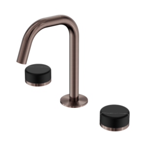 Nero Serenity Basin Set Edge Spout With Marquina Black Handle Brushed Bronze - 24D119BZ