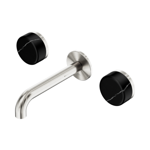 24D121BN-Serenity-Wall-Basin-Set-160mm-Spout-With-Marquina-Black-Handle-Brushed-Nickel-Thumb.png Nero Serenity Wall Basin Set 160mm Spout With Marquina Black Handle Brushed Nickel - 24D121BN