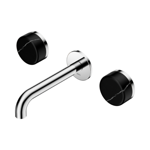 24D121CH-Serenity-Wall-Basin-Set-160mm-Spout-With-Marquina-Black-Handle-Chrome-Thumb.png Nero Serenity Wall Basin Set 160mm Spout With Marquina Black Handle Chrome - 24D121CH