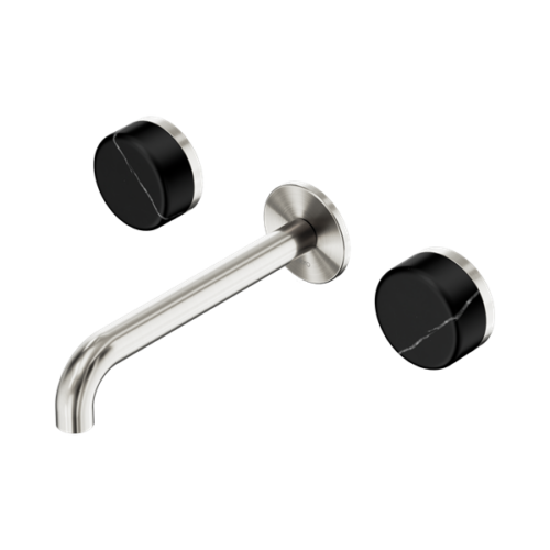 24D122BN-Serenity-Wall-Basin-Set-185mm-Spout-With-Marquina-Black-Handle-Brushed-Nickel-Thumb.png Nero Serenity Wall Basin Set 185mm Spout With Marquina Black Handle Brushed Nickel - 24D122BN