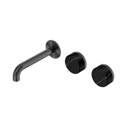 24D124GM-Serenity-Wall-Basin-Set-160mm-Offset-Spout-With-Marquina-Black-Handle-Gun-Metal-Thumb.png Nero Serenity Wall Basin Set 160mm Offset Spout With Marquina Black Handle Gun Metal - 24D124GM