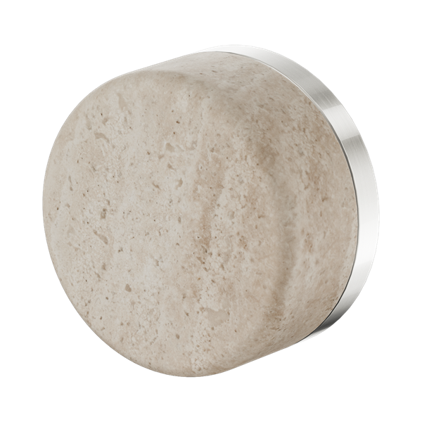Nero Serenity Progressive Shower Mixer With Rome Travertine Handle Brushed Nickel - 24E003BN