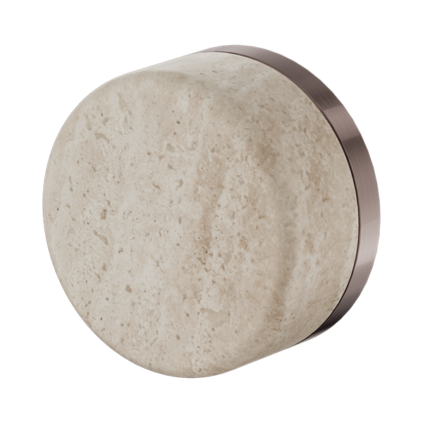 Nero Serenity Progressive Shower Mixer With Rome Travertine Handle Brushed Bronze - 24E003BZ