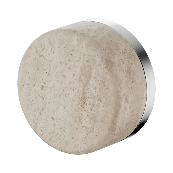 Nero Serenity Progressive Shower Mixer With Rome Travertine Handle Chrome - 24E003CH