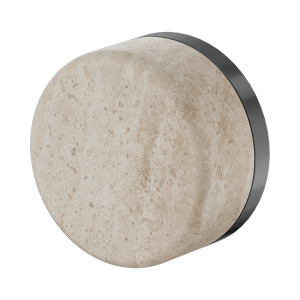Nero Serenity Progressive Shower Mixer With Rome Travertine Handle Gun Metal - 24E003GM