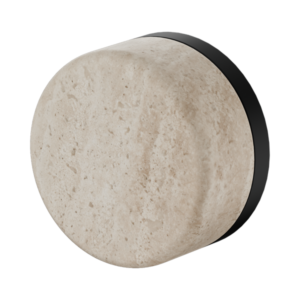 Nero Serenity Progressive Shower Mixer With Rome Travertine Handle Matte Black - 24E003MB