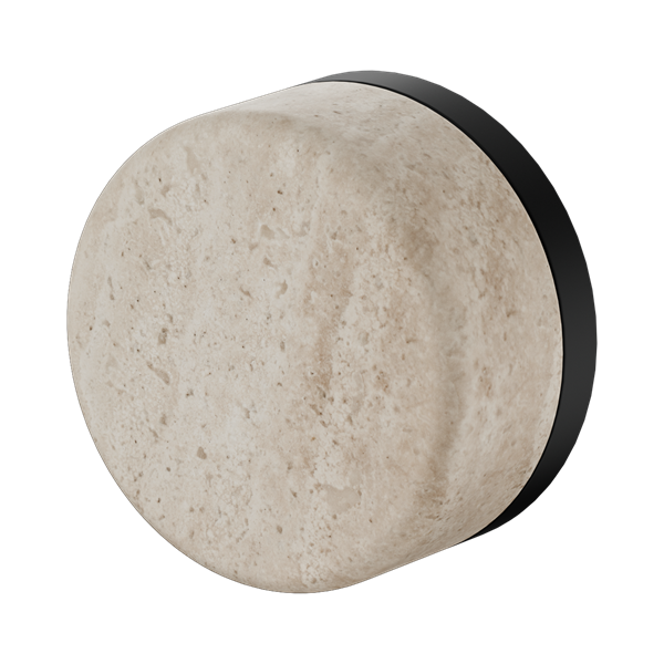 Nero Serenity Progressive Shower Mixer With Rome Travertine Handle Matte Black - 24E003MB