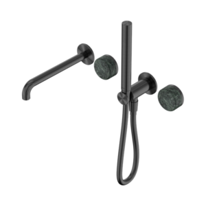 Nero Serenity Progressive Shower System With Spout With Verde Alpi Handle And Slim Shower Gun Metal - 24E008GM