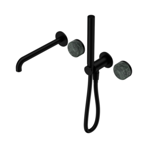 Nero Serenity Progressive Shower System With Spout With Verde Alpi Handle And Slim Shower Matte Black - 24E008MB