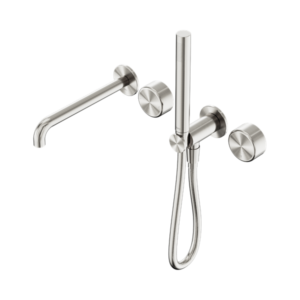 Nero Serenity Progressive Shower System With Spout With Metal Handle And Slim Shower Brushed Nickel - 24E012BN