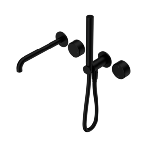 Nero Serenity Progressive Shower System With Spout With Metal Handle And Slim Shower Matte Black - 24E012MB