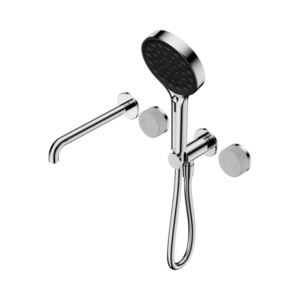 Nero Serenity Progressive Shower System With Spout With Carrara Handle And Serenity Hand Shower Chrome - 24E013CH