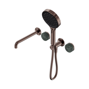 Nero Serenity Progressive Shower System With Spout With Verde Alpi Handle And Serenity Hand Shower Brushed Bronze - 24E014BZ