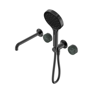 Nero Serenity Progressive Shower System With Spout With Verde Alpi Handle And Serenity Hand Shower Gun Metal - 24E014GM