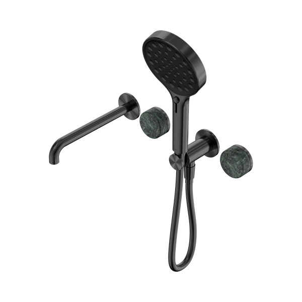 Nero Serenity Progressive Shower System With Spout With Verde Alpi Handle And Serenity Hand Shower Gun Metal - 24E014GM