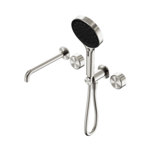 Nero Serenity Progressive Shower System With Spout With Metal Handle And Serenity Hand Shower Brushed Nickel - 24E018BN