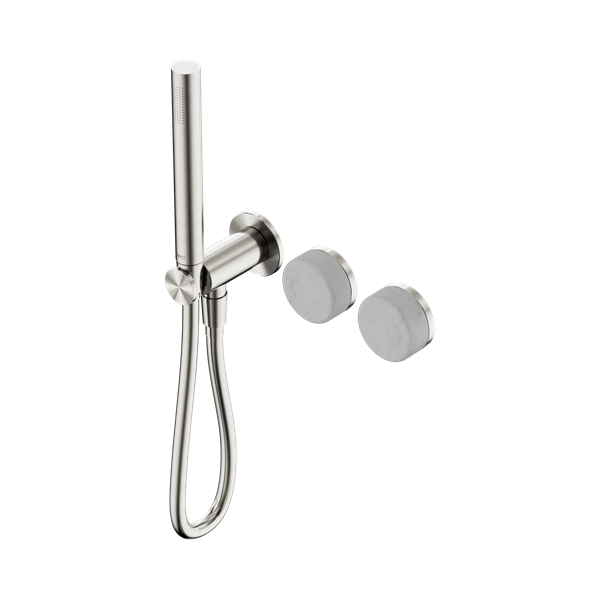 Nero Serenity Progressive Shower System With Carrara Handle And Slim Shower Brushed Nickel - 24E019BN