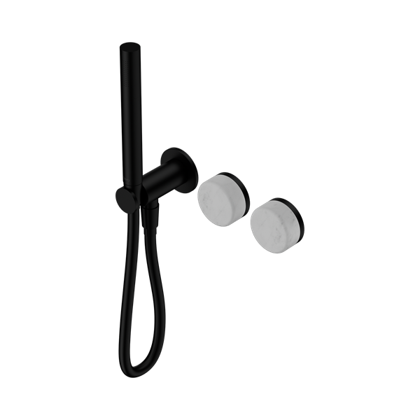 Nero Serenity Progressive Shower System With Carrara Handle And Slim Shower Matte Black - 24E019MB