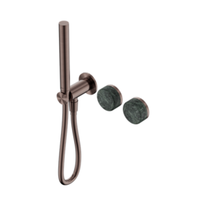 Nero Serenity Progressive Shower System With Verde Alpi Handle And Slim Shower Brushed Bronze - 24E020BZ