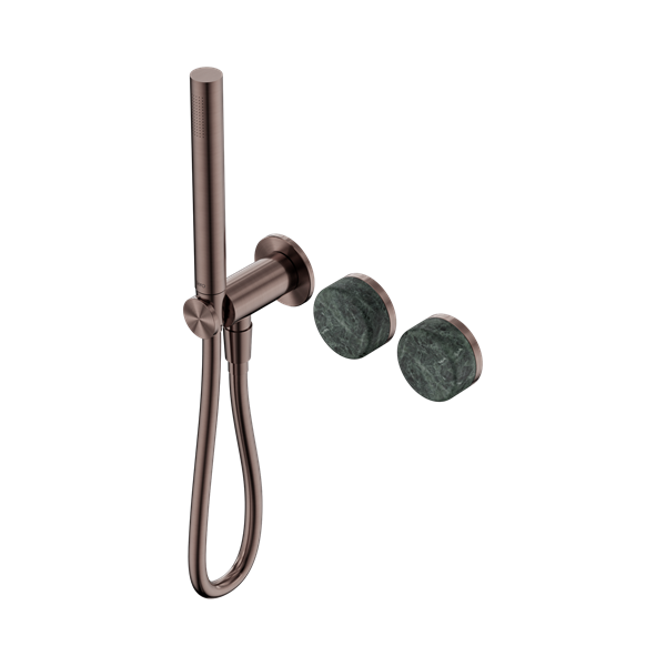 Nero Serenity Progressive Shower System With Verde Alpi Handle And Slim Shower Brushed Bronze - 24E020BZ