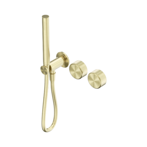 Nero Serenity Progressive Shower System With Metal Handle And Slim Shower Brushed Gold - 24E024BG